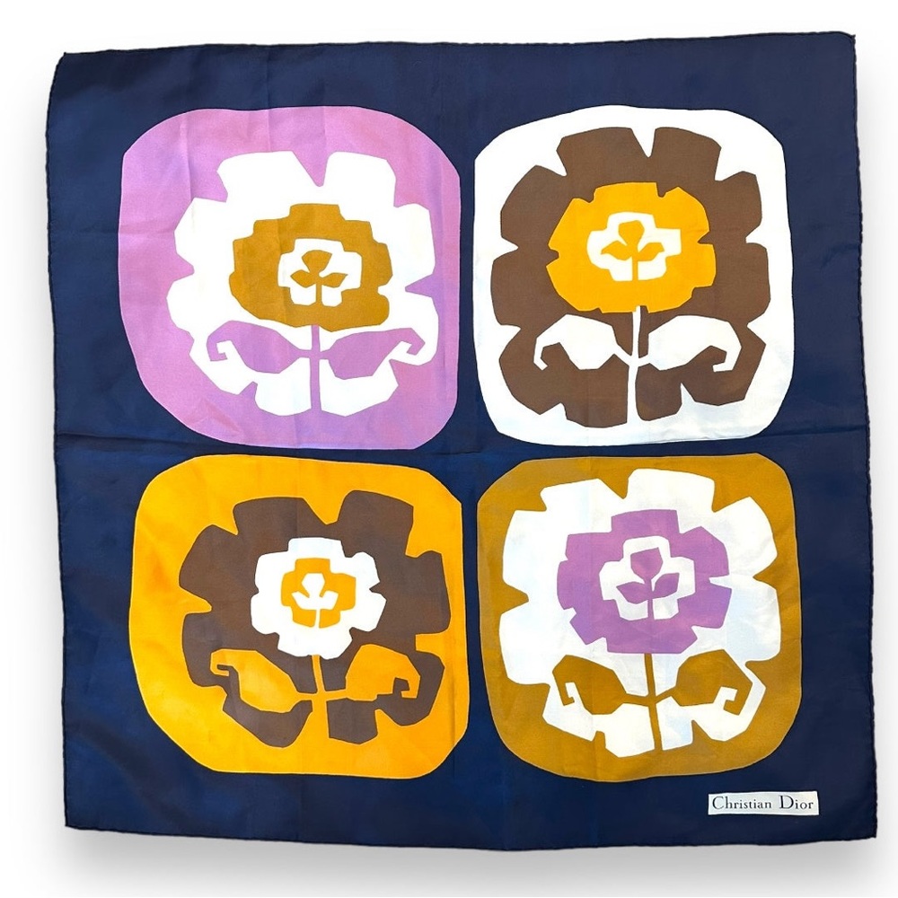 Christian Dior Vintage 100% Silk Scarf
